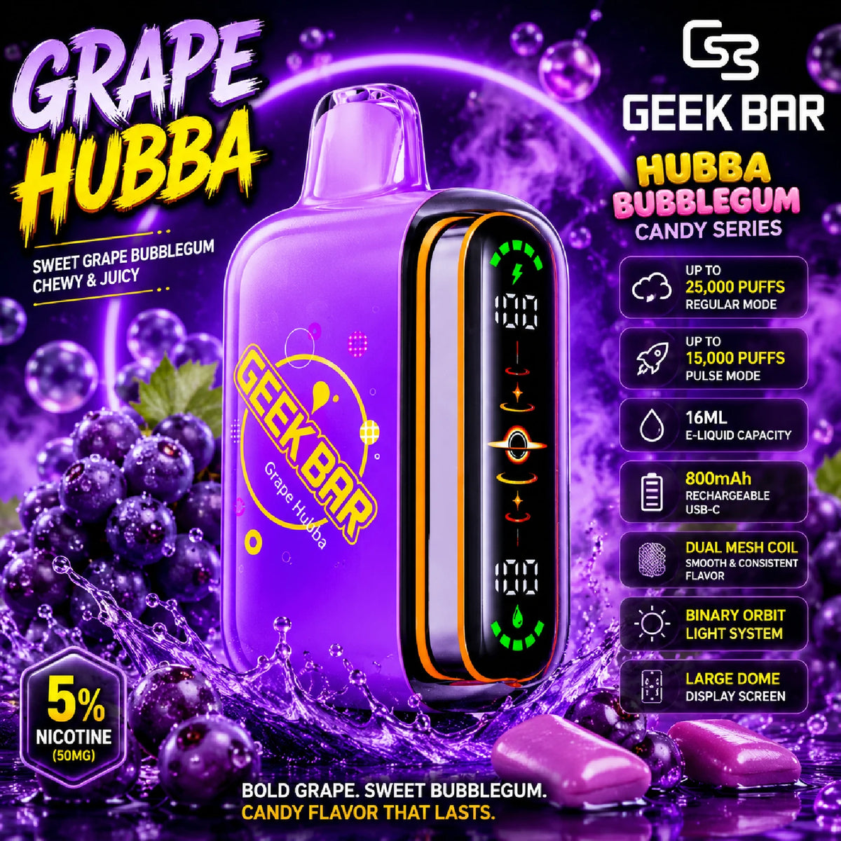 Grape Hubba – Geek Bar Pulse 2 Hubba Edition