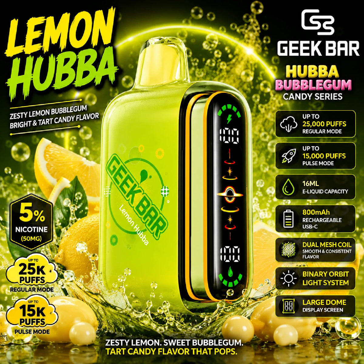 Lemon Hubba – Geek Bar Pulse 2 Hubba Edition
